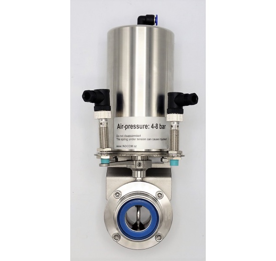 Pneumatically Operated Butterfly Valve, Threaded / Welded, type G-S DN32