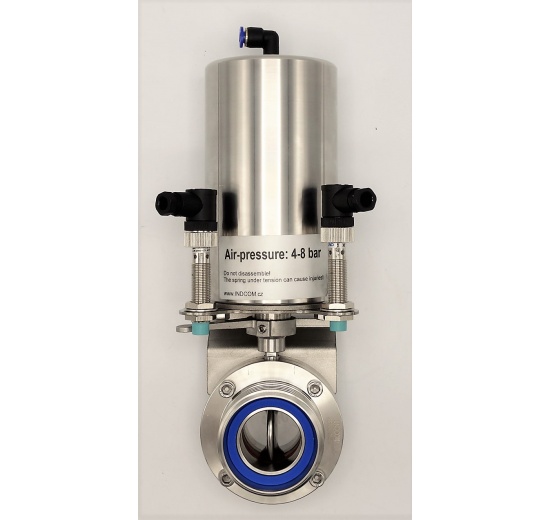 Pneumatically Operated Butterfly Valve, Threaded / Welded, type G-S | DN40