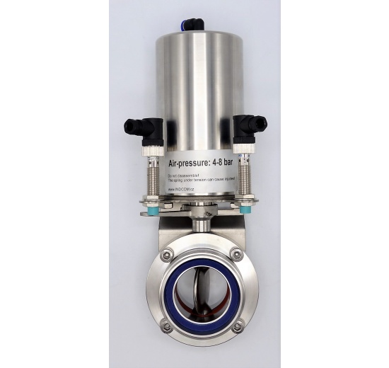 Pneumatically Operated Butterfly Valve, Threaded / Welded, type G-S | DN50