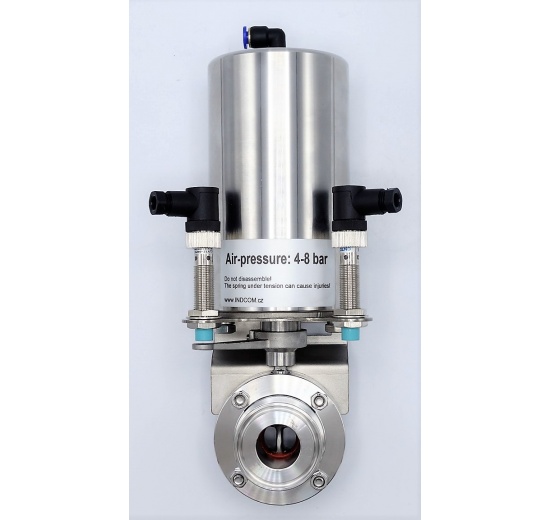 Pneumatically Operated Butterfly Valve, type CLAMP  DN25