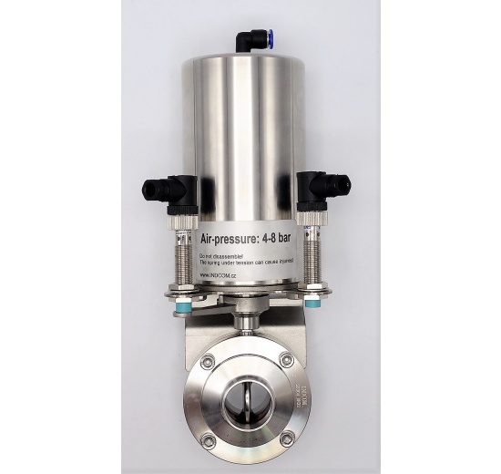 Pneumatically Operated Butterfly Valve, Welded, type S-S | DN32