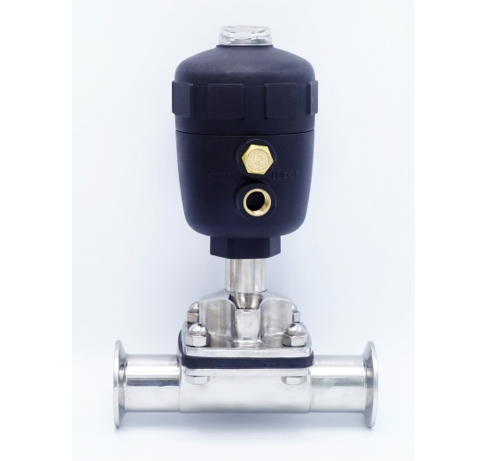 Pneumatically Operated Diaphragm Valve, CLAMP Connection DN32