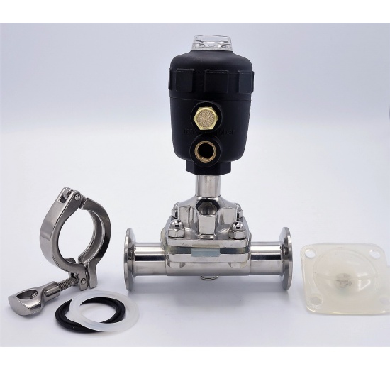 Pneumatically Operated Diaphragm Valve, CLAMP Connection