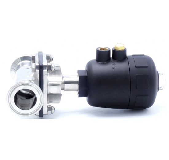 Pneumatically operated diaphragm valves, clamp type C-C Tri CLAMP DIN 32676