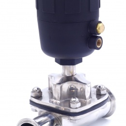 Pneumatically operated diaphragm valves, clamp type C-C (type Normally Closed)
