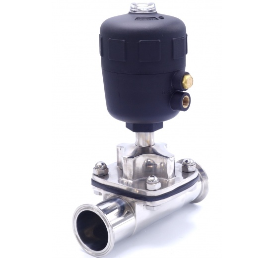 Pneumatically operated diaphragm valves, clamp type C-C (type Normally Closed)