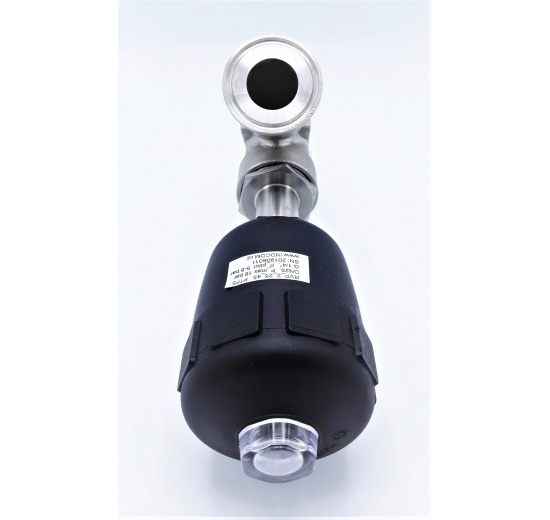 Pneumatically Operated Valve With A Slant Seat-45° CLAMP DN25