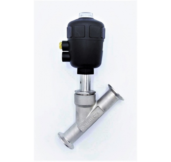 Pneumatically Operated Valve With A Slant Seat-45° CLAMP DN25