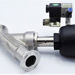 Pneumatically Operated Valve With A Slant Seat-45°, CLAMP