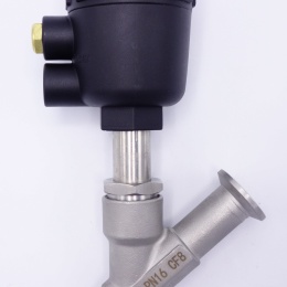 Pneumatically-operated Valves, Angle Seat - 45° CLAMP DIN 32676 (34 mm)