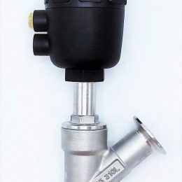 Pneumatically-operated Valves, Angle Seat - 45°, CLAMP