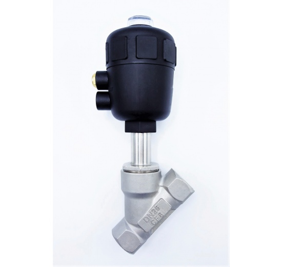 Pneumatically-operated Valves, Angle Seat - 45° G-thread 1/2" seal PPL
