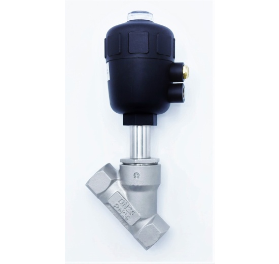 Pneumatically-operated Valves, Angle Seat - 45°| G-thread 1"