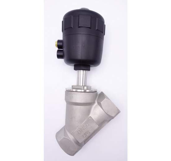 Pneumatically-operated Valves, Angle Seat - 45° G-thread 2" Seal PPL