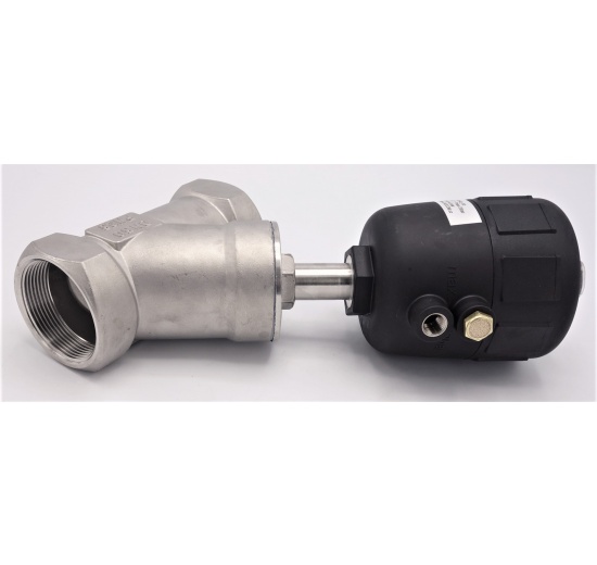 Pneumatically-operated Valves, Angle Seat - 45° G-thread 2"