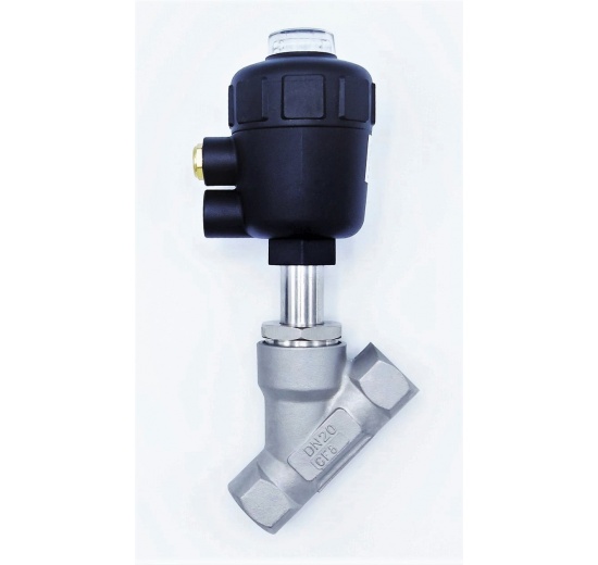 Pneumatically-operated Valves, Angle Seat - 45° G-thread 3/4" Seal PPL