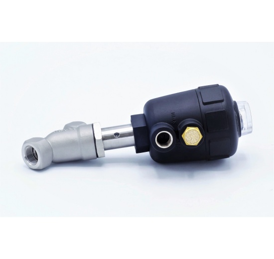 Pneumatically-operated Valves, Angle Seat - 45° G-thread 3/8" Seal PPL