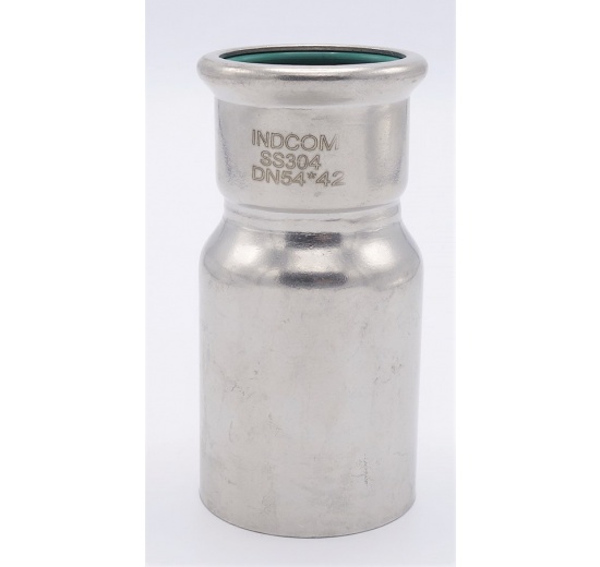 Press reduction (reduced nipple) M/F 54/42 mm, stainless steel