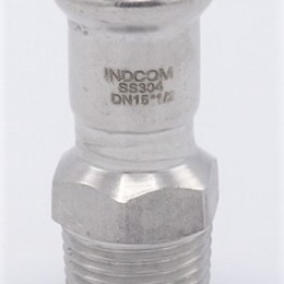 Pressing Reducer Stainless Steel / external thread (threaded adapter) |15 mm_1/2"