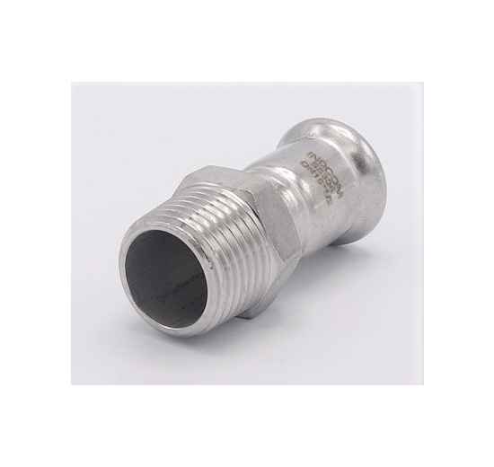 Pressing Reducer Stainless Steel / external thread (threaded adapter) |15 mm_1/2"