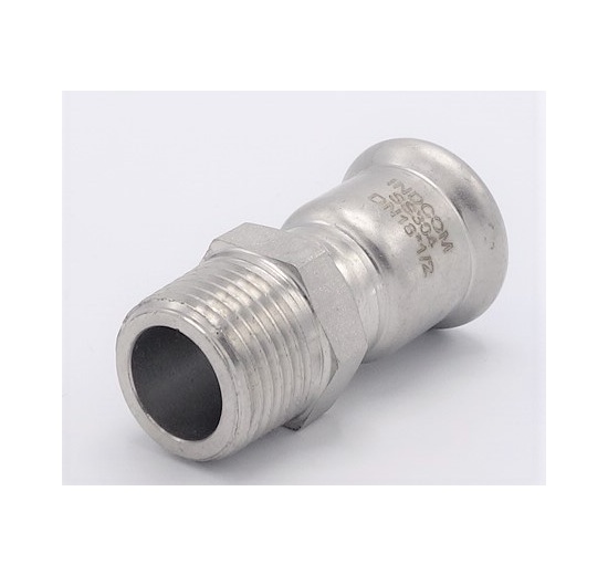 Pressing Reducer Stainless Steel /external thread (threaded adapter) |18 mm_1/2"