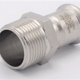 Pressing Reducer Stainless Steel /external thread (threaded adapter) |18 mm_3/4"