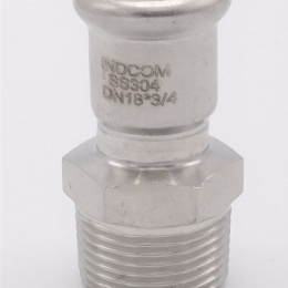 Pressing Reducer Stainless Steel /external thread (threaded adapter) |18 mm_3/4"