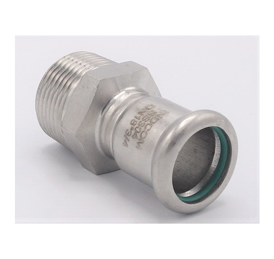 Pressing Reducer Stainless Steel /external thread (threaded adapter) |18 mm_3/4"