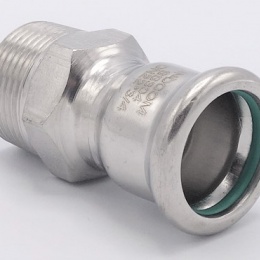 Pressing Reducer Stainless Steel /external thread (threaded adapter) |22 mm_3/4"