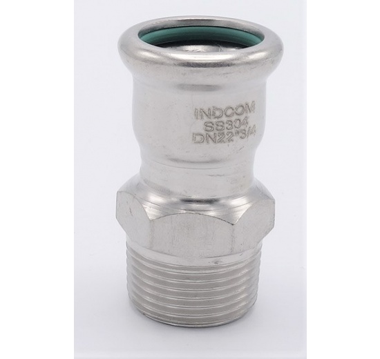 Pressing Reducer Stainless Steel /external thread (threaded adapter) |22 mm_3/4"