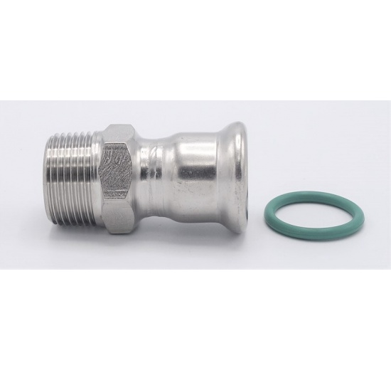 Pressing Reducer Stainless Steel /external thread (threaded adapter) |22 mm_3/4"