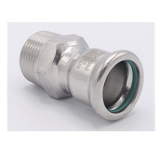 Pressing Reducer Stainless Steel /external thread (threaded adapter) |22 mm_3/4"