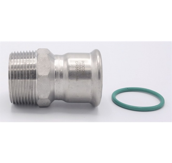 Pressing Reducer Stainless Steel /external thread (threaded adapter) |35 mm_1 1/4"