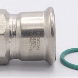 Pressing Reducer Stainless Steel /external thread (threaded adapter) |42 mm_1 1/2"