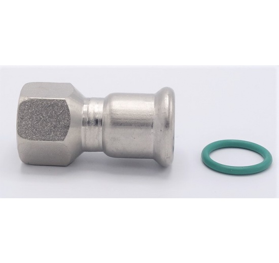 Pressing Reducer Stainless Steel / internal thread (threaded adapter) |18 mm_1/2"