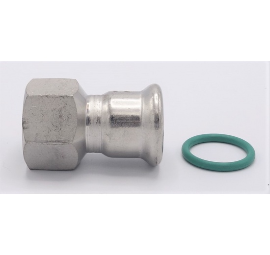Pressing Reducer Stainless Steel / internal thread (threaded adapter) |22 mm_3/4"