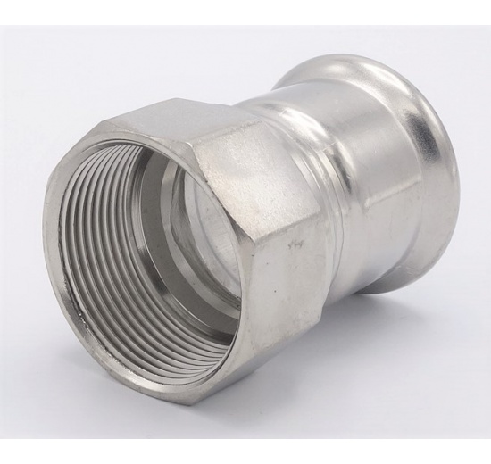 Pressing Reducer Stainless Steel / internal thread (threaded adapter) 42 mm_1 1/2"