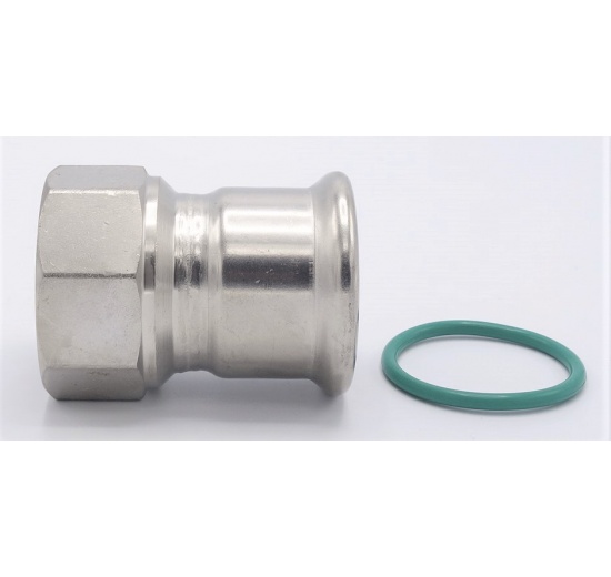 Pressing Reducer Stainless Steel / internal thread (threaded adapter) 42 mm_1 1/2"