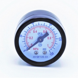 Pressure gauge with rear connection 0 - 10 bar, 1/8 ”