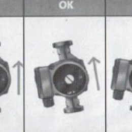 Pump installation. Install the pump so that the shaft is in a horizontal position.