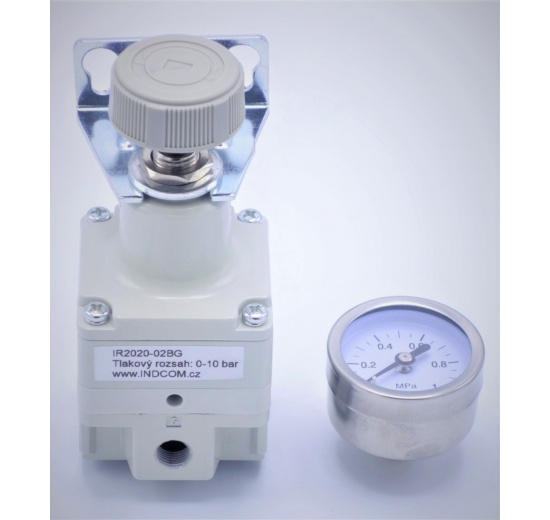 Reducing valve with fine regulation G 1/4", range 0.1-10 bar