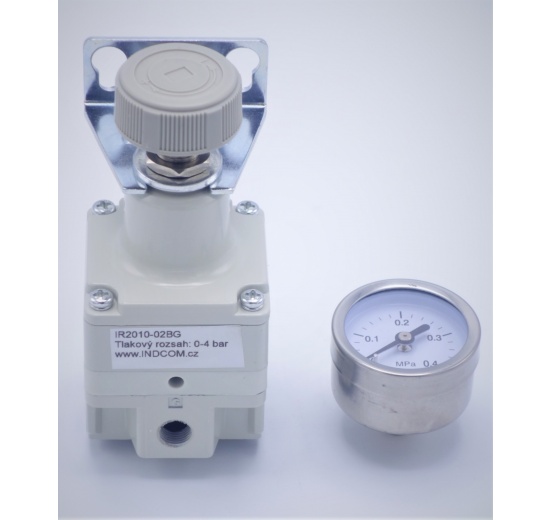 Reducing valve with fine regulation G 1/4", range 0.1-4 bar