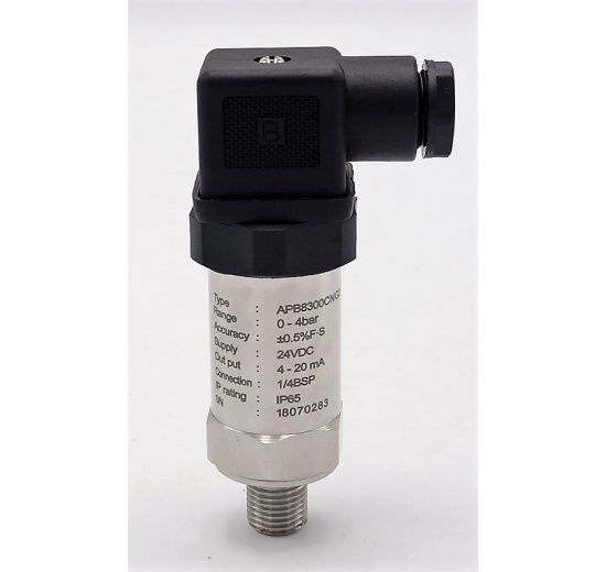 Relative pressure transmitter, 1/4" BSP, 24VDC for Relativ pressure 0-4 bar