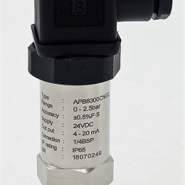 Relative pressure transmitter, 1/4" BSP, 24VDC for Relative pressure 0-2.5 bar