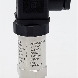 Relative pressure transmitter, 1/4" BSP, 24VDC Relative pressure 0-1 bar