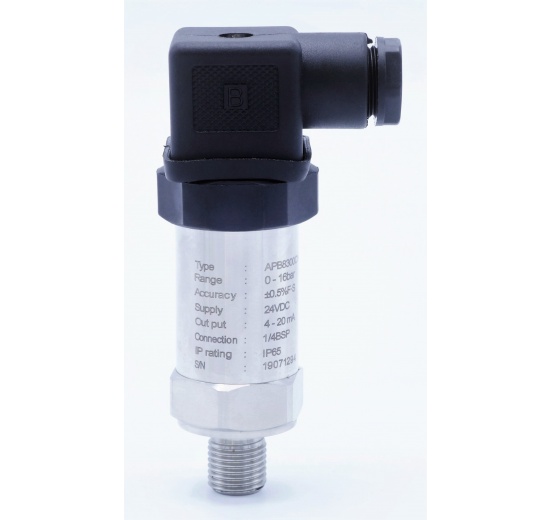 Relative pressure transmitter, 1/4" BSP, 24VDC Relative pressure 0-16 bar