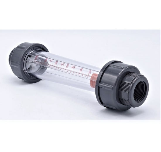 Rotameter (flowmeter) Plastic 0.25~2.5 m3/h, female thread BSP 3/4"