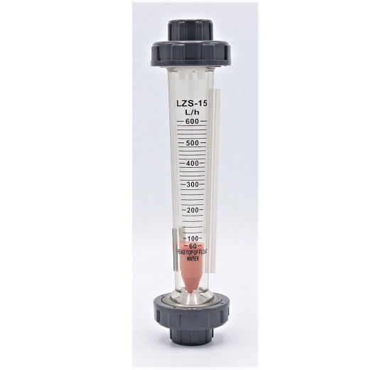 Rotameter (flowmeter) Plastic - Glued Joint |0.06~0.6 m3/h, female thread BSP 1/2"