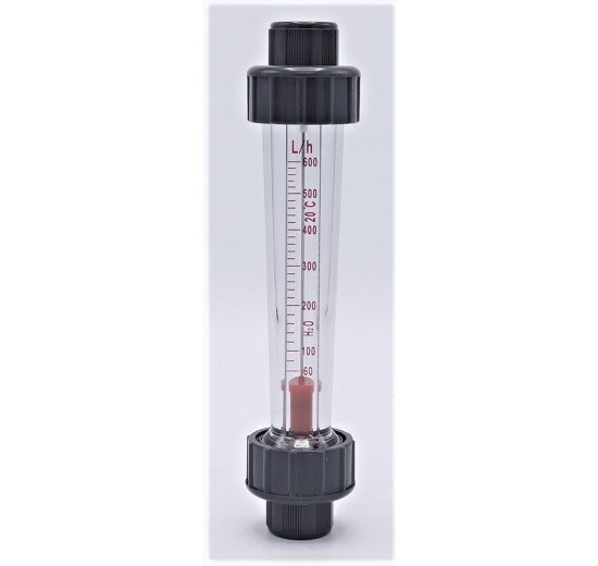 Rotameter (flowmeter) Plastic - Glued Joint |0.06~0.6 m3/h, female thread BSP 1/2"