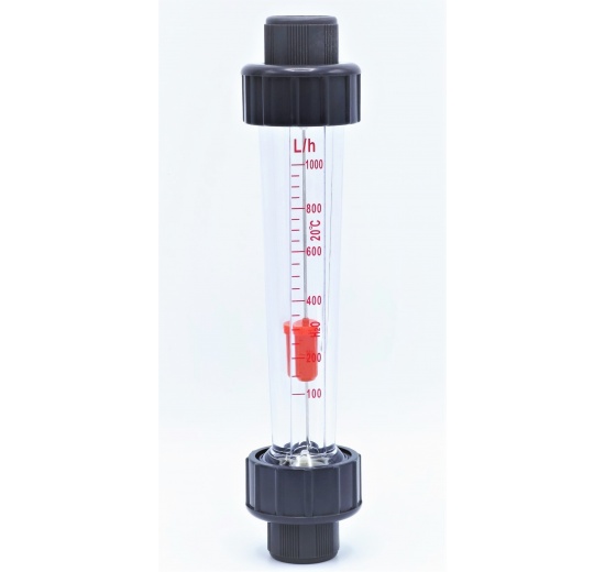 Rotameter (flowmeter) Plastic - Glued Joint | 0.1~1 m3/h, female thread BSP 1/2"